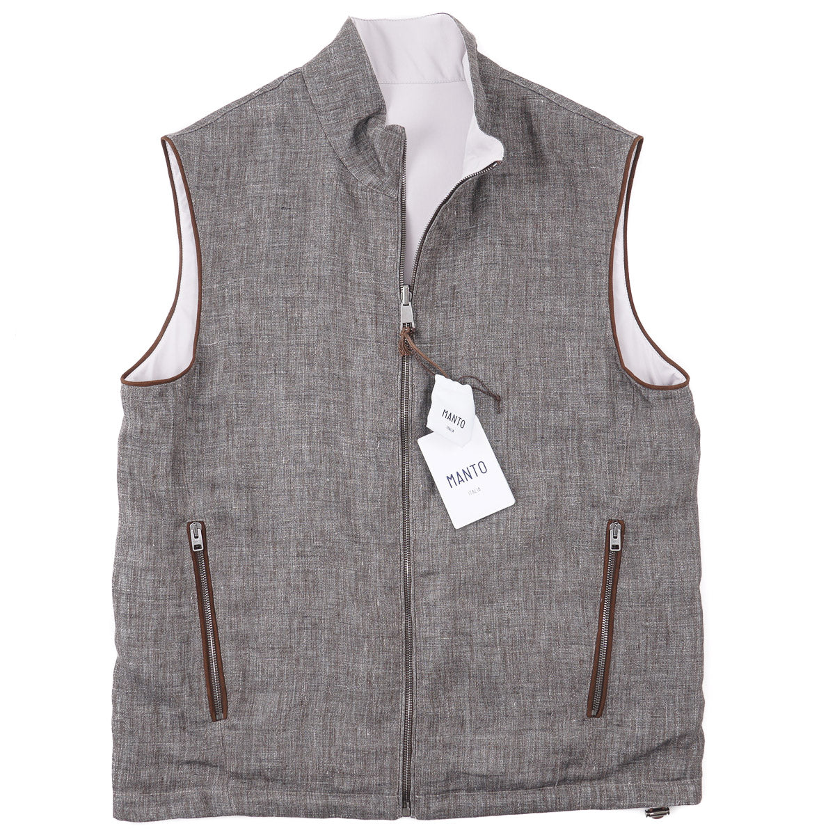Manto Reversible Wool-Linen Vest