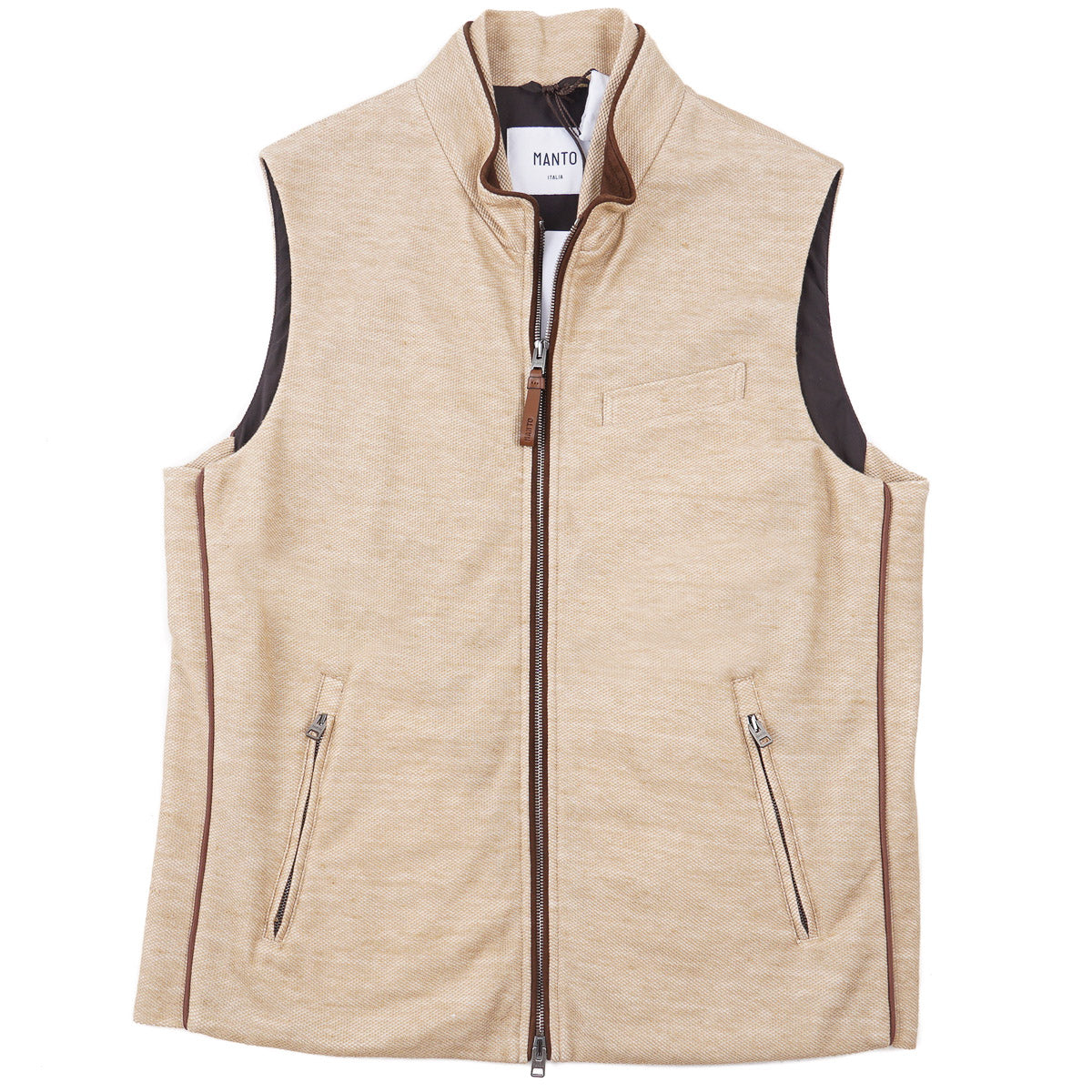 Manto Pique Cotton-Linen Vest