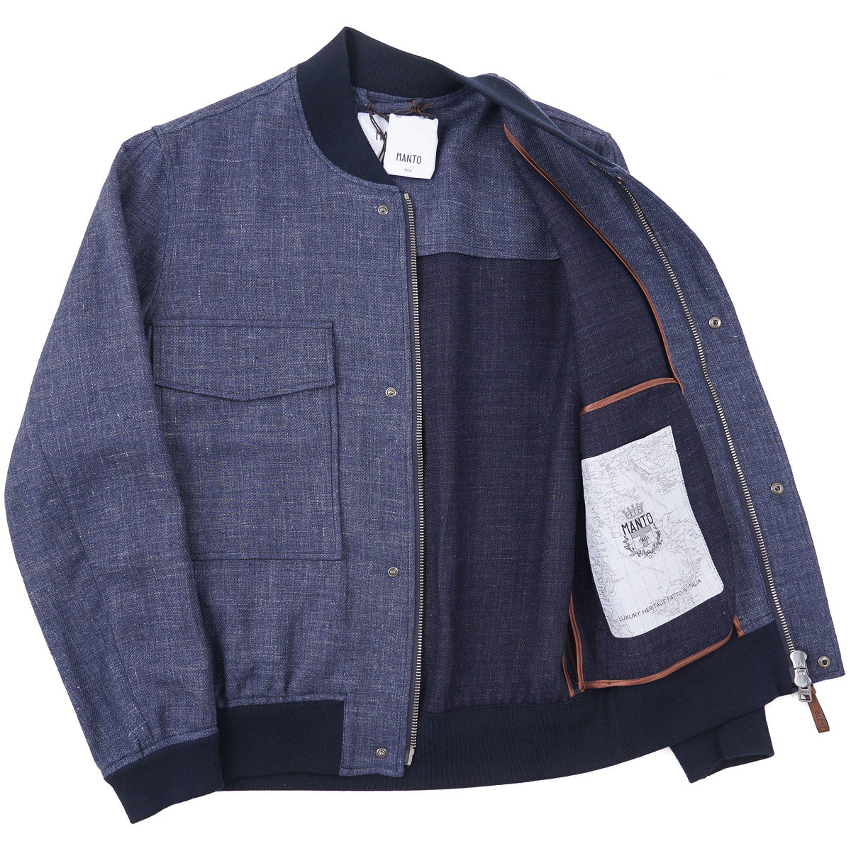 Manto Linen-Wool Bomber Jacket