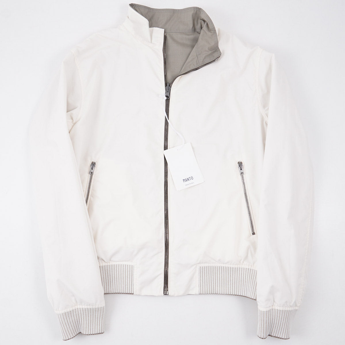 Manto Reversible Wool-Silk Windbreaker