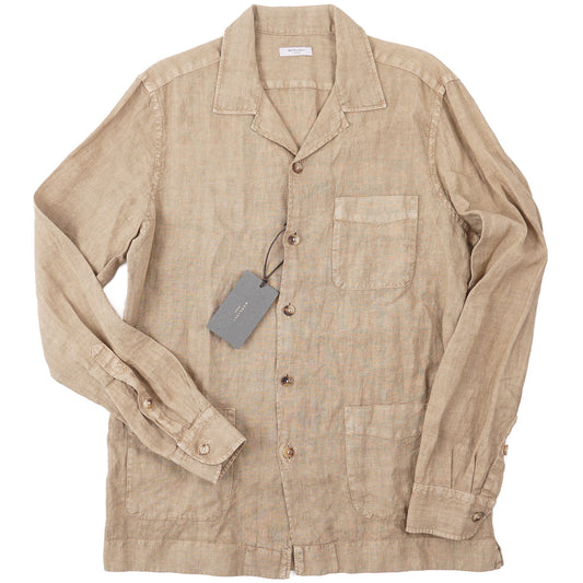 Boglioli Garment-Washed Linen Overshirt