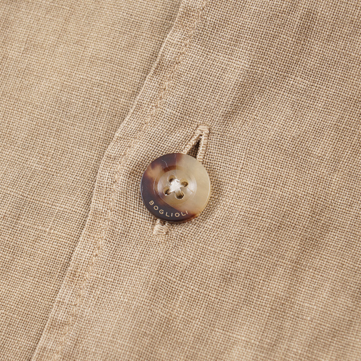 Boglioli Garment-Washed Linen Overshirt