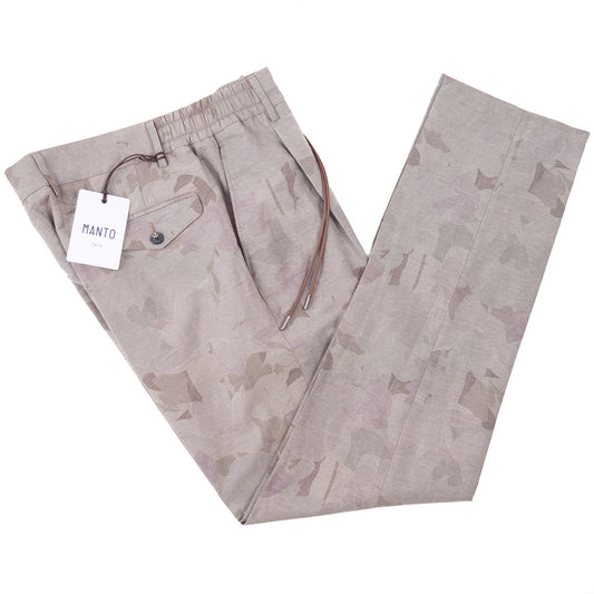 Manto Drawstring Cotton-Linen Pants