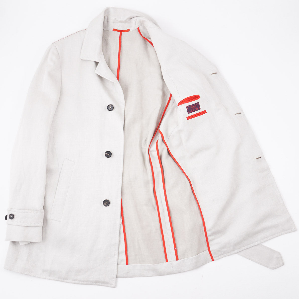 Isaia Cashmere-Linen-Silk Trench Coat - Top Shelf Apparel