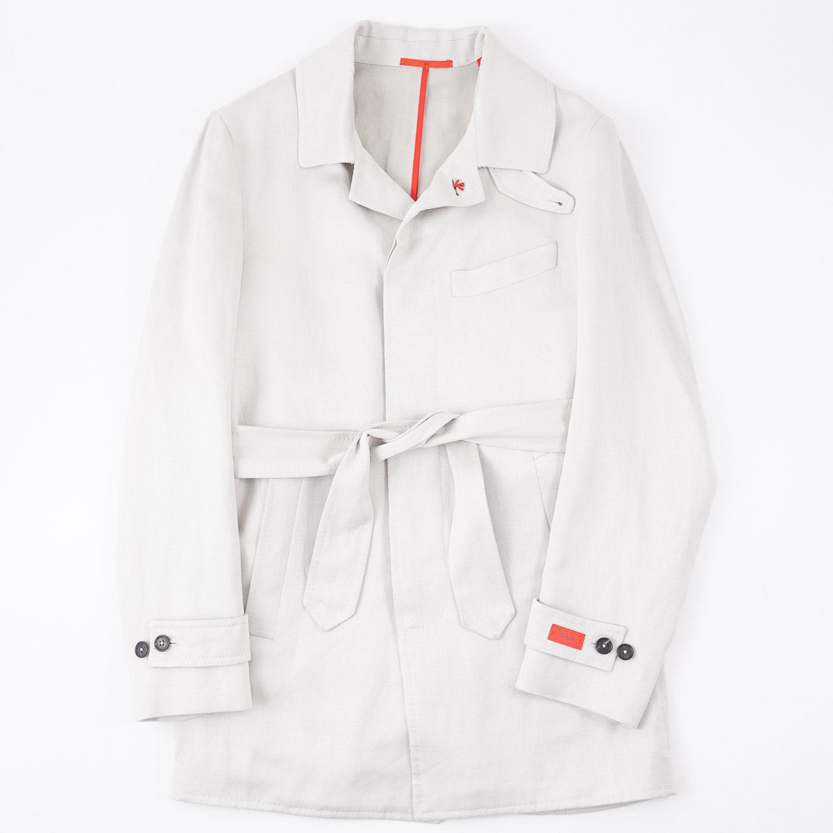 Isaia Cashmere-Linen-Silk Trench Coat - Top Shelf Apparel