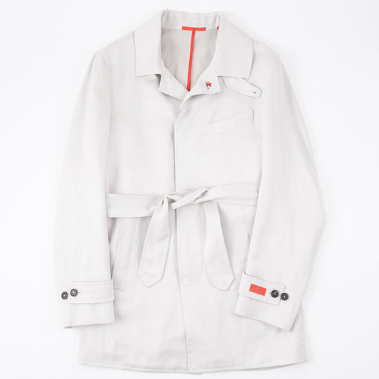 Isaia Cashmere-Linen-Silk Trench Coat