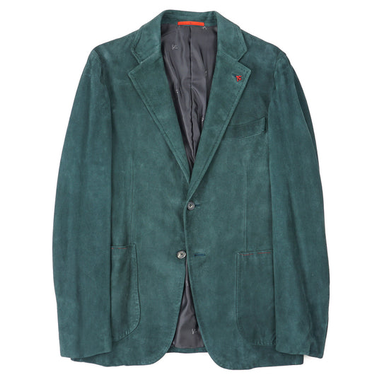 Isaia Soft Lamb Suede Leather Blazer
