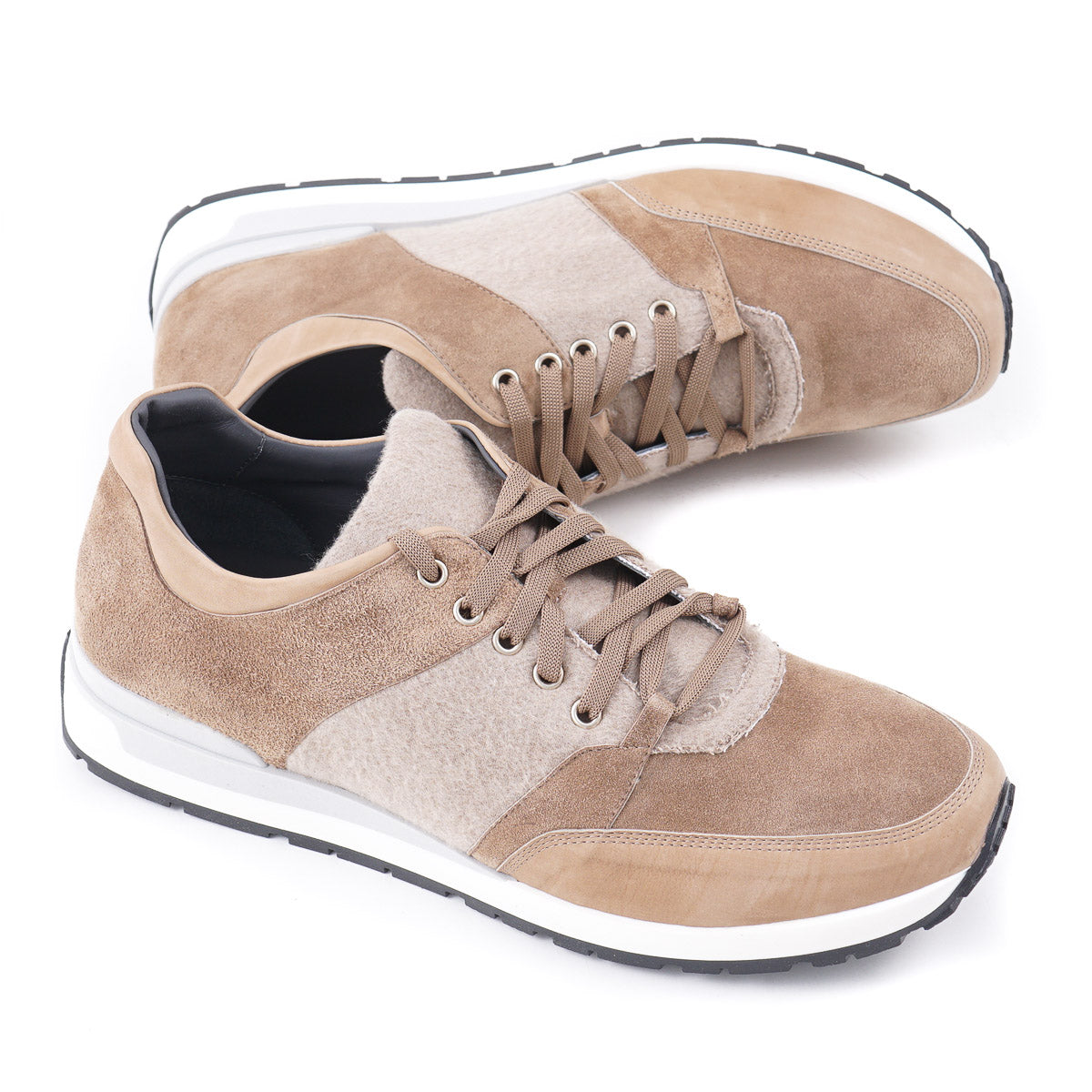 Brett Johnson Calf and Cashmere Sneakers - Top Shelf Apparel