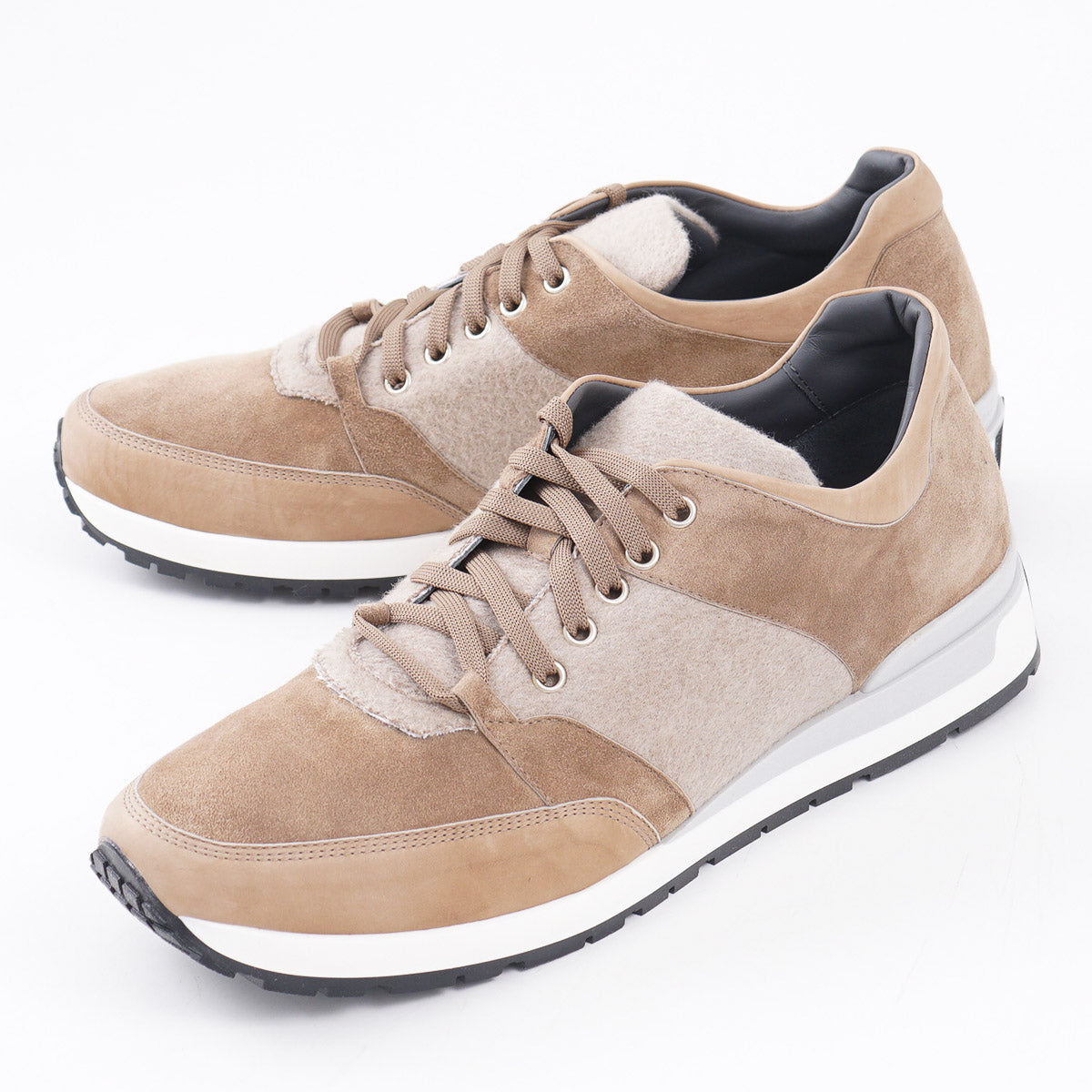 Brett Johnson Calf and Cashmere Sneakers - Top Shelf Apparel
