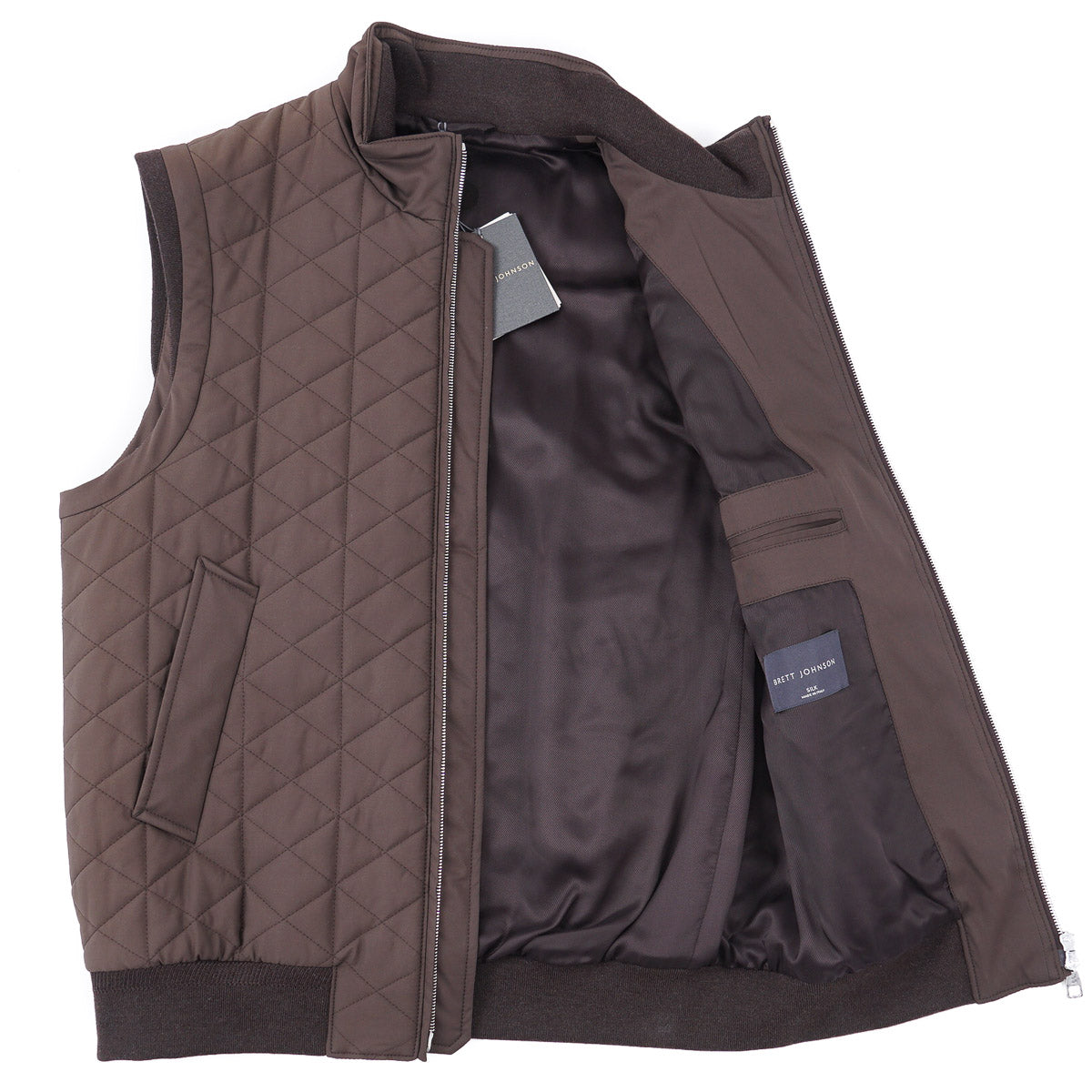 Brett Johnson 'Portofino' Quilted Silk Vest