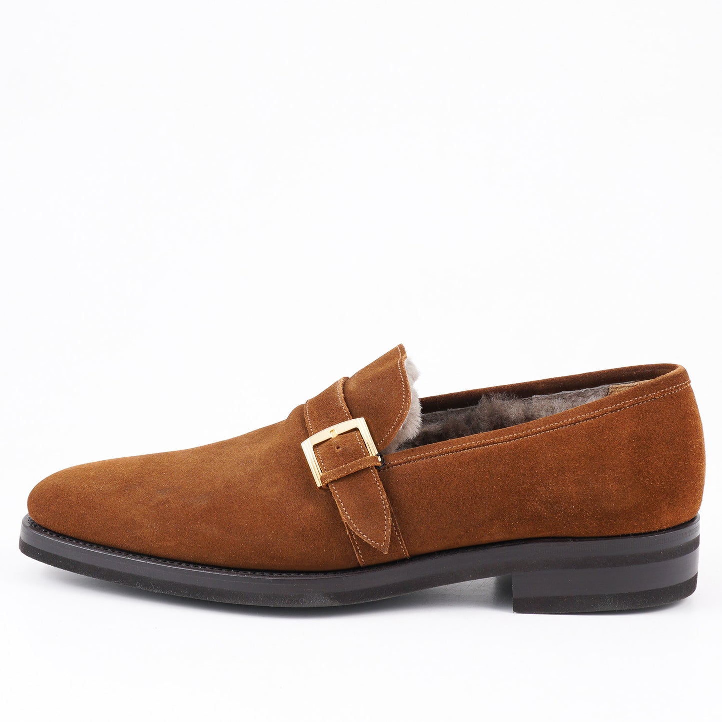 Kiton Shearling-Lined Suede Loafers - Top Shelf Apparel