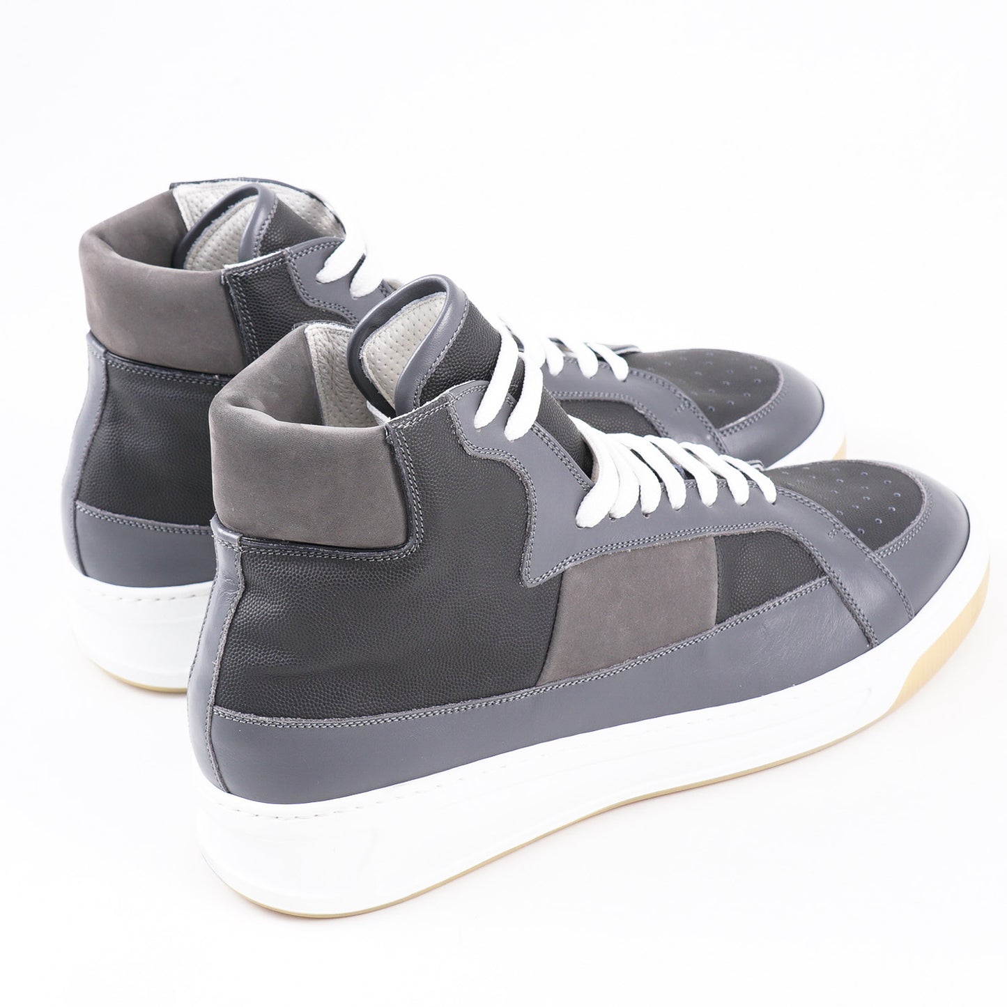 Kiton High-Top Leather Sneakers - Top Shelf Apparel