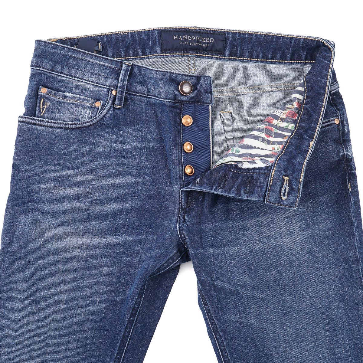 Handpicked 'Orvieto' Slim-Fit Distressed Denim Jeans - Top Shelf Apparel