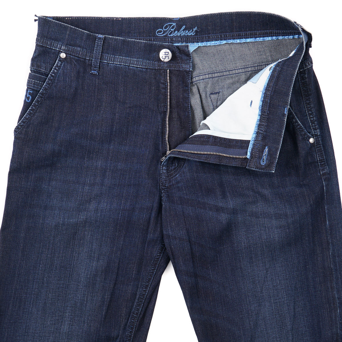 Belvest Regular Straight Fit Denim Jeans - Top Shelf Apparel