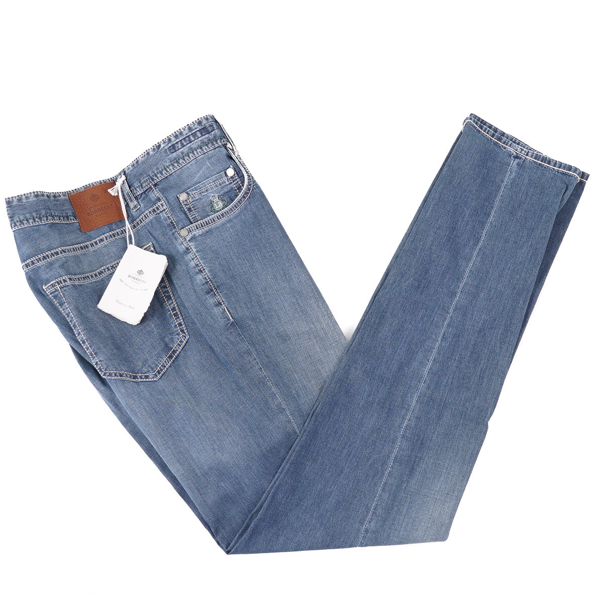 Jeans Vintage Orange Luigi Borrelli 'Luxury Vintage' Taille 42/XXL - Occasion Très Bon état