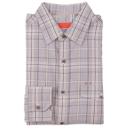 Isaia Cotton Sport Shirt with Two Pockets - Top Shelf Apparel