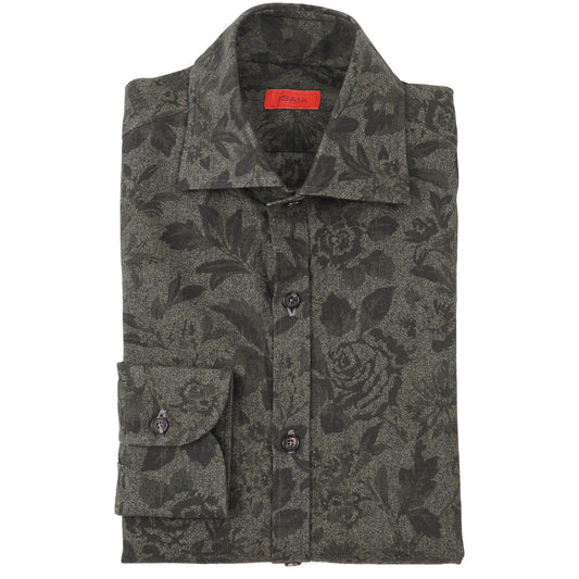 Isaia Floral Patterned Cotton Shirt - Top Shelf Apparel