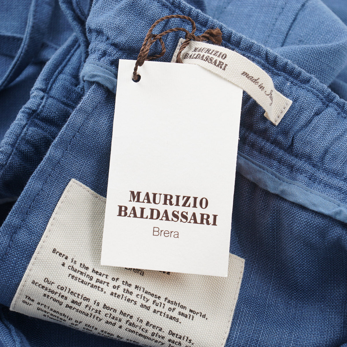 Maurizio Baldassari Linen-Cotton Drawstring Shorts