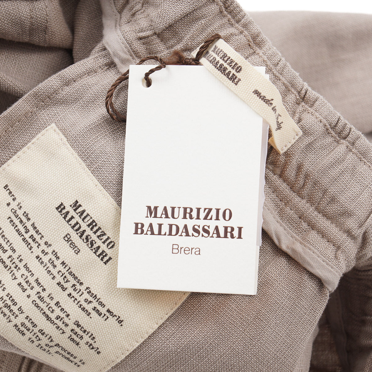 Maurizio Baldassari Linen-Cotton Drawstring Shorts
