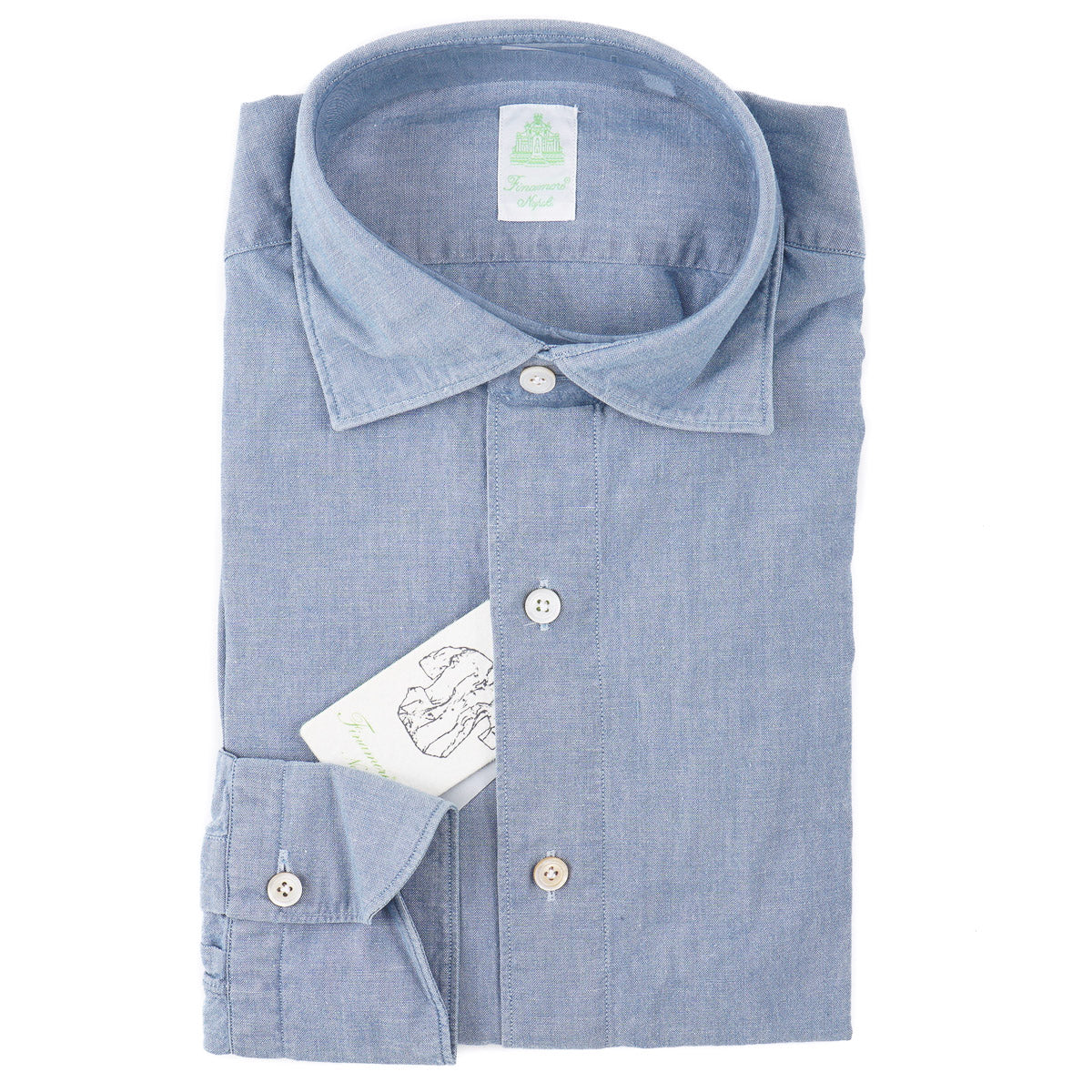 Finamore Slim-Fit Chambray Cotton Shirt