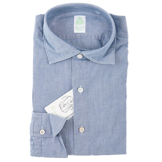 Finamore Slim-Fit Chambray Cotton Shirt