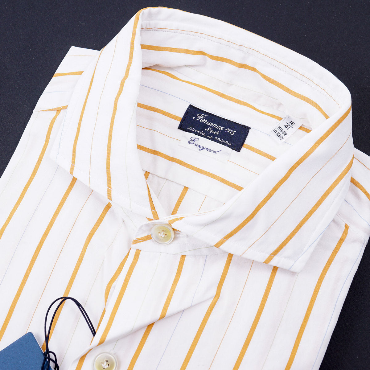 Finamore Woven Stripe Cotton Shirt