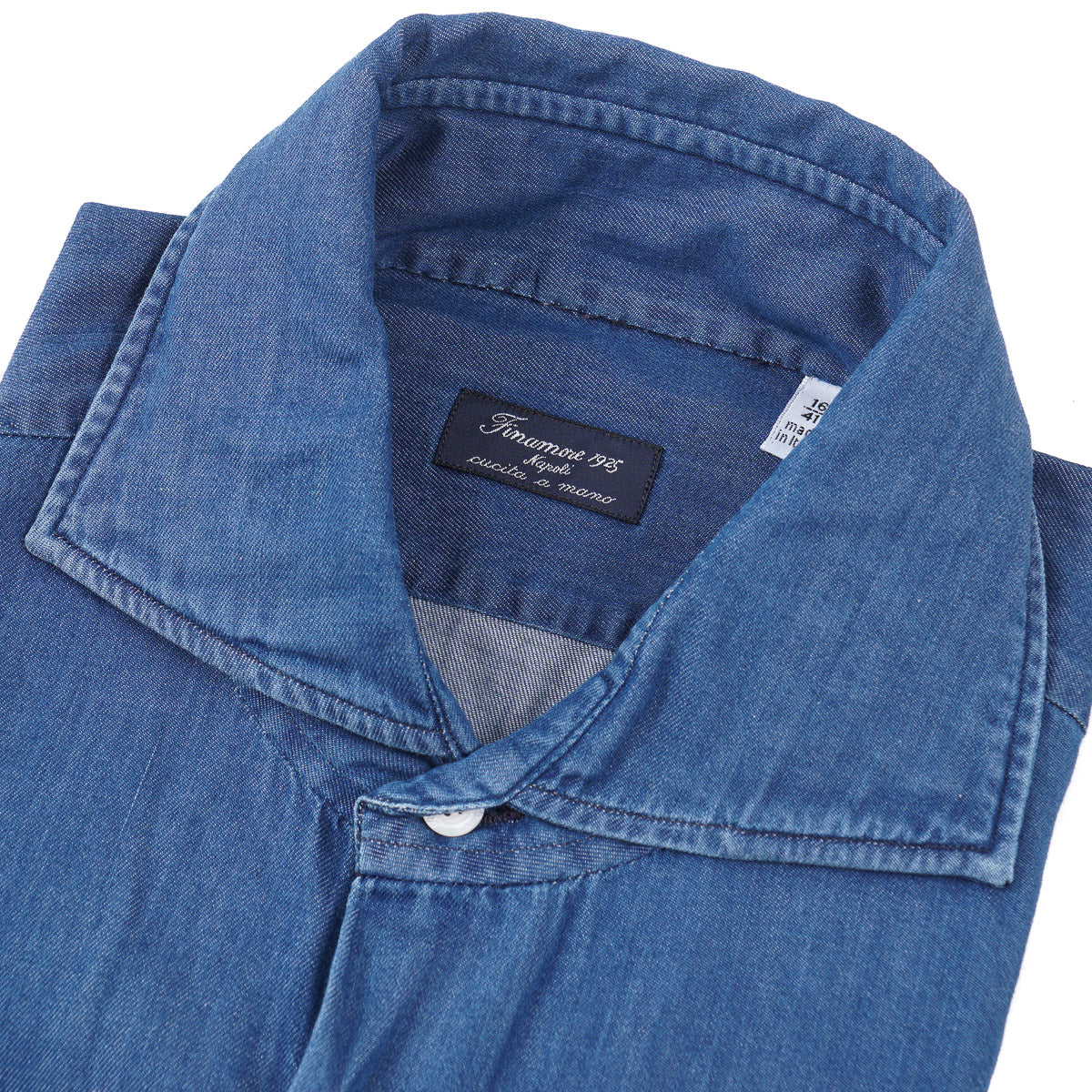 Finamore Tailored-Fit Chambray Cotton Shirt