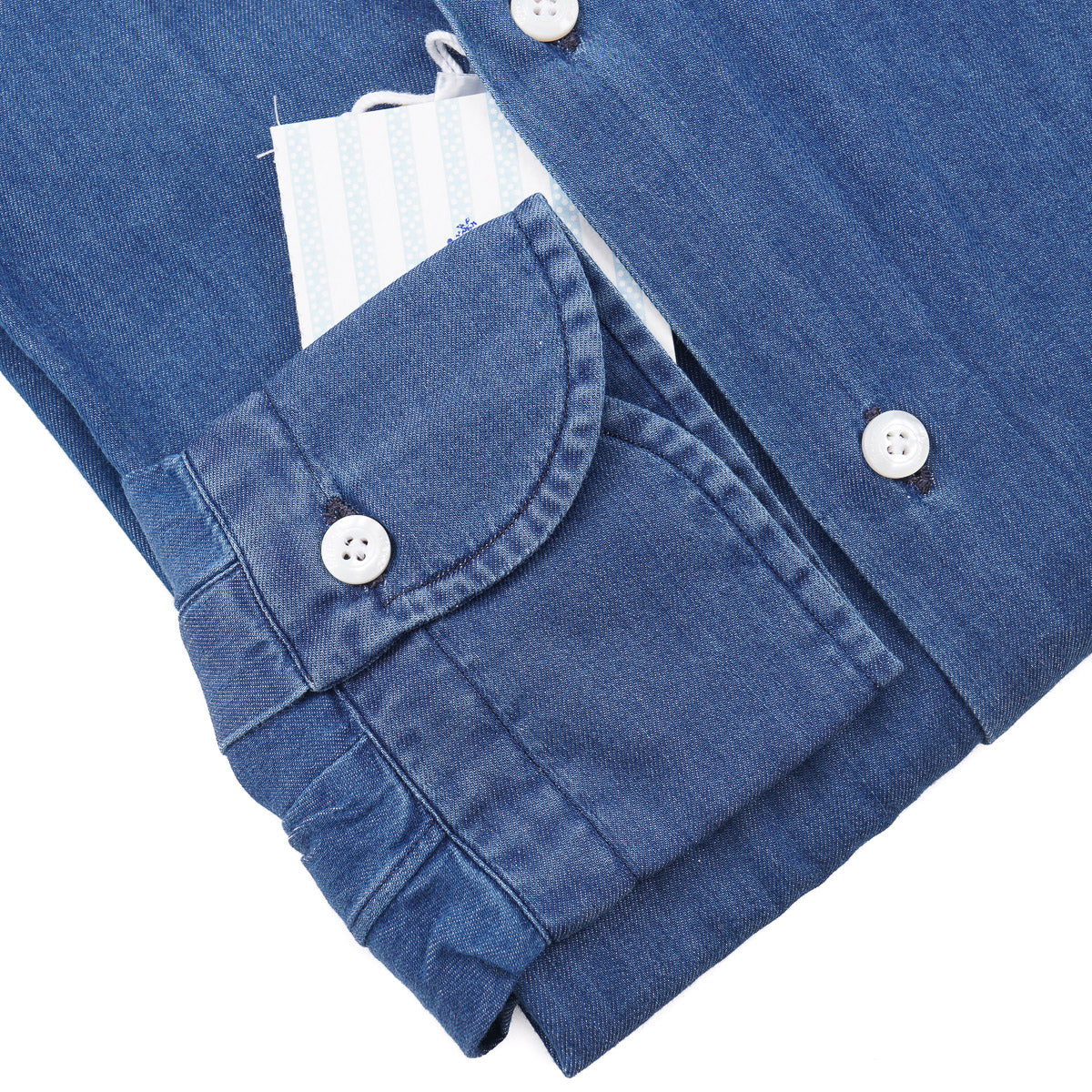 Finamore Tailored-Fit Chambray Cotton Shirt