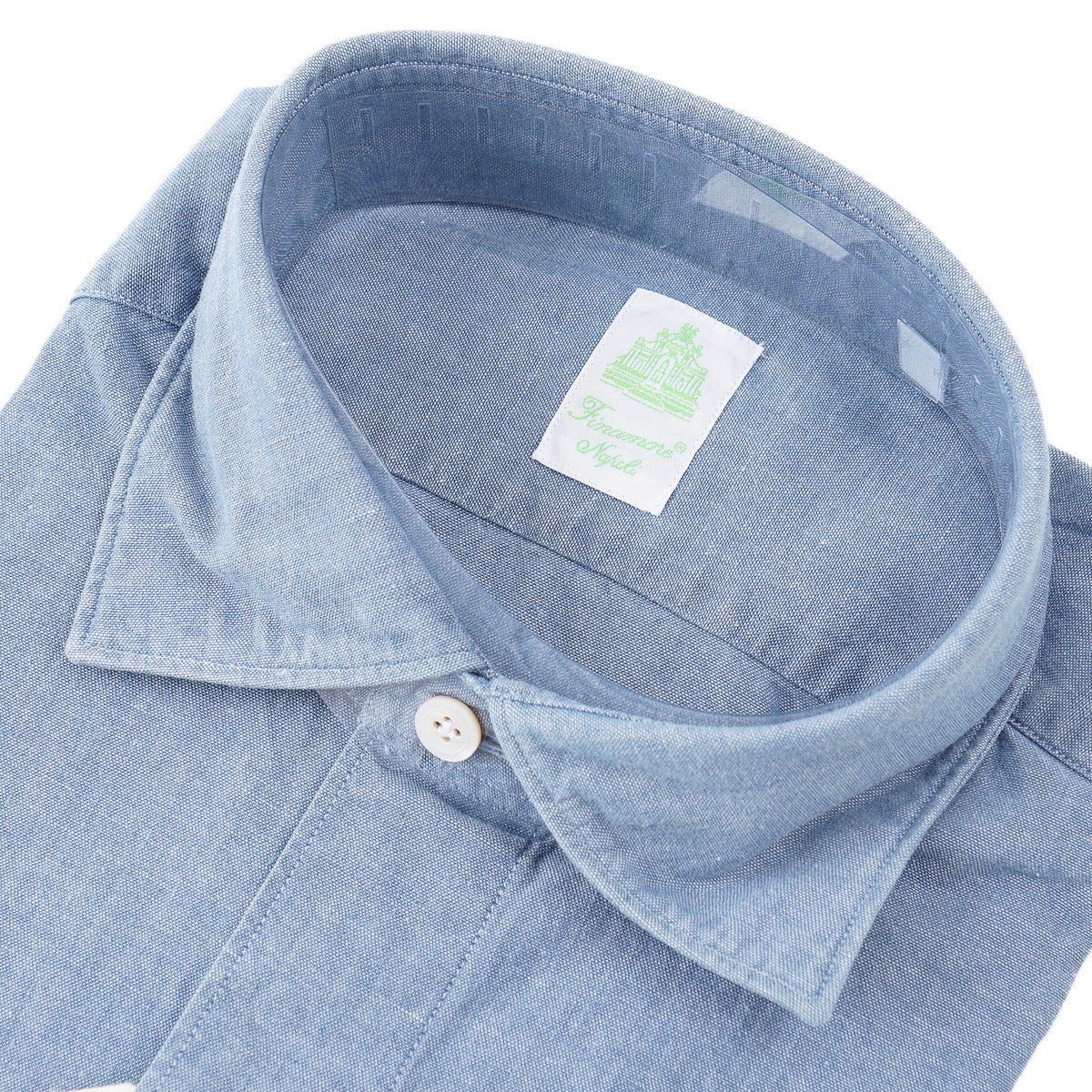 Finamore Slim-Fit Chambray Cotton Shirt