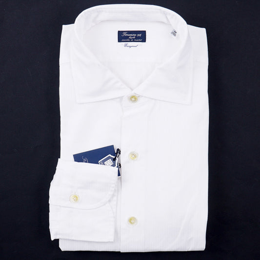 Finamore Woven Stripe Cotton Shirt
