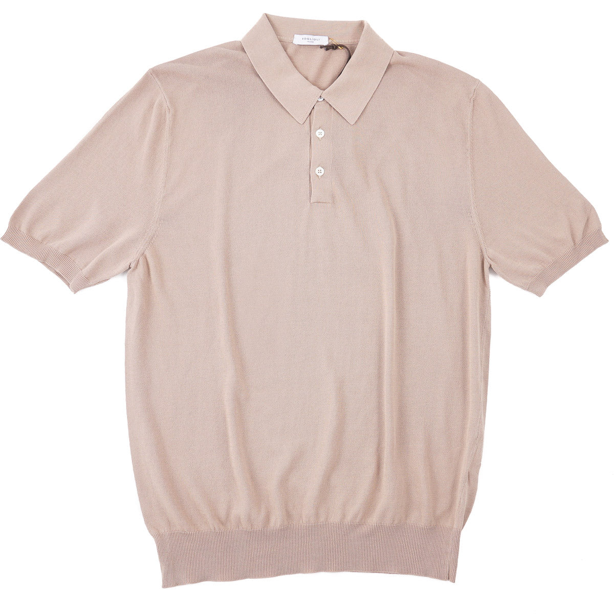 Boglioli Short Sleeve Cotton Polo Sweater