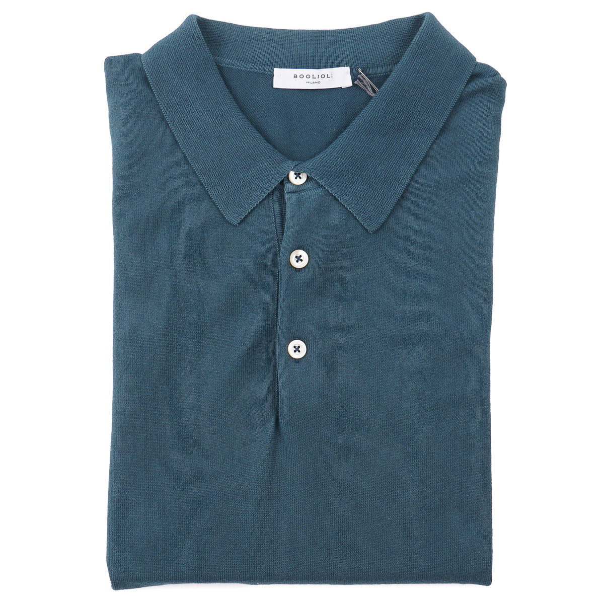 Boglioli Short Sleeve Cotton Polo Sweater
