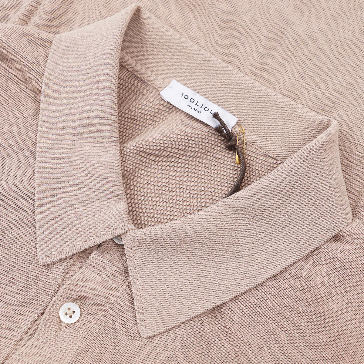 Boglioli Short Sleeve Cotton Polo Sweater