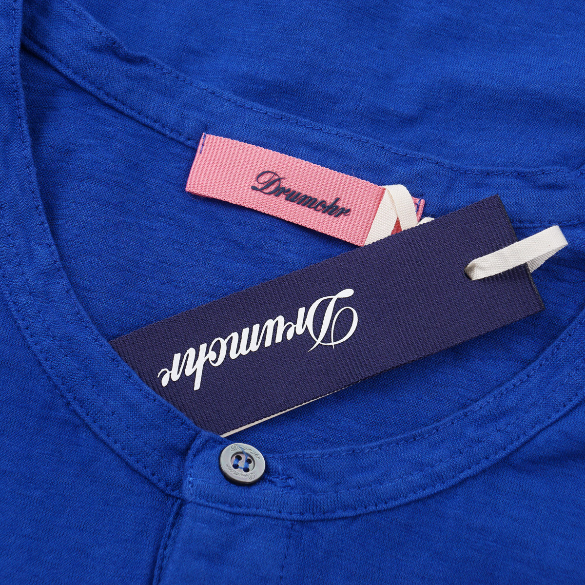 Drumohr Cotton-Linen Henley Shirt