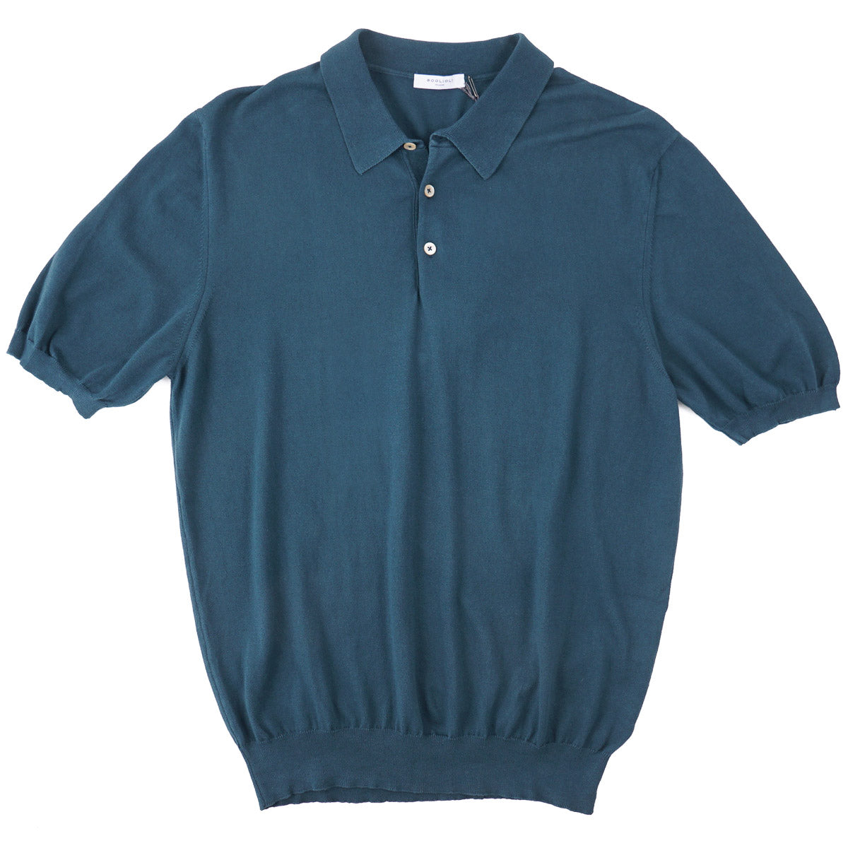 Boglioli Short Sleeve Cotton Polo Sweater