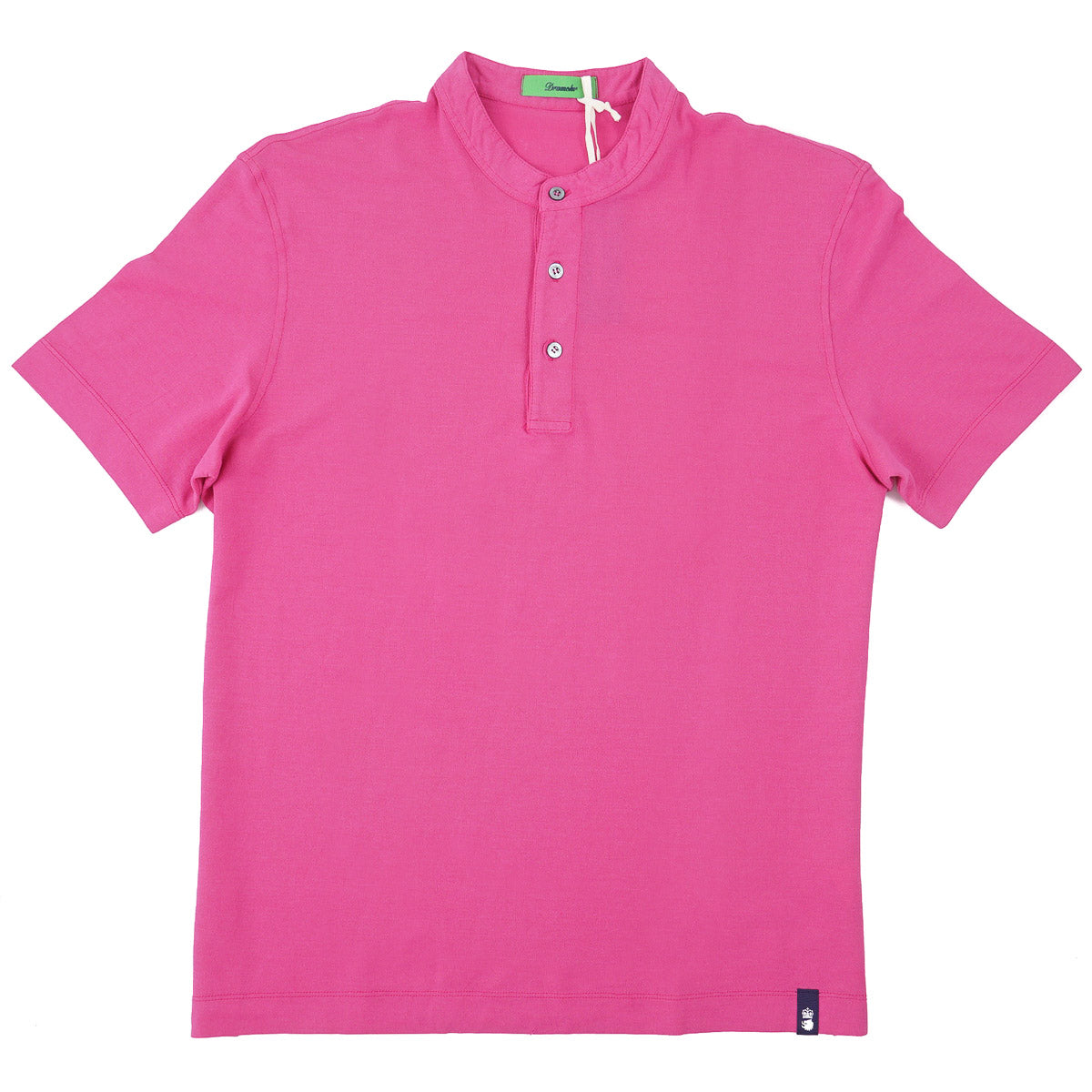 Drumohr Short Sleeve Cotton Henley Shirt - Top Shelf Apparel