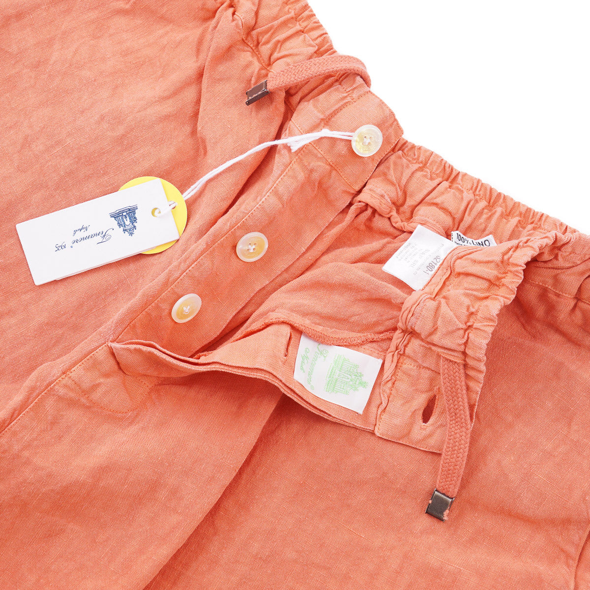 Finamore Drawstring Linen Shorts