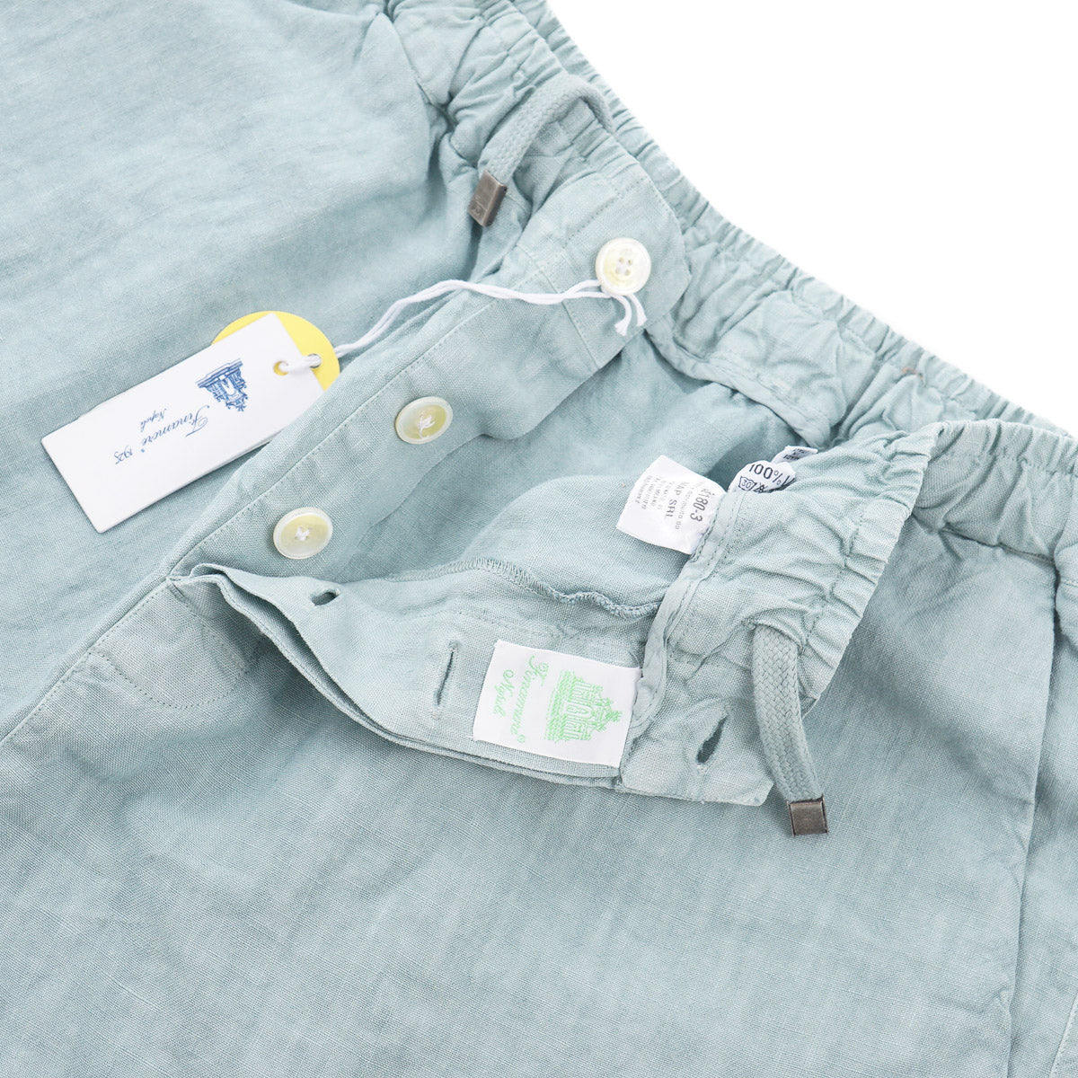 Finamore Drawstring Linen Shorts