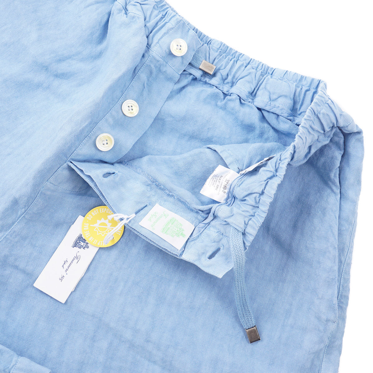 Finamore Drawstring Linen Shorts
