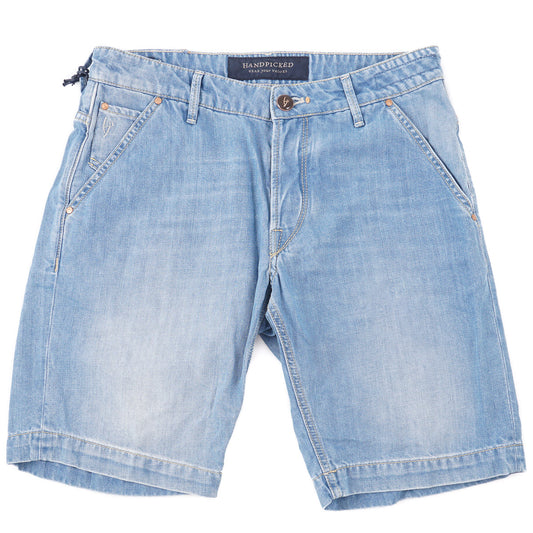 Handpicked Cotton-Linen Denim Shorts
