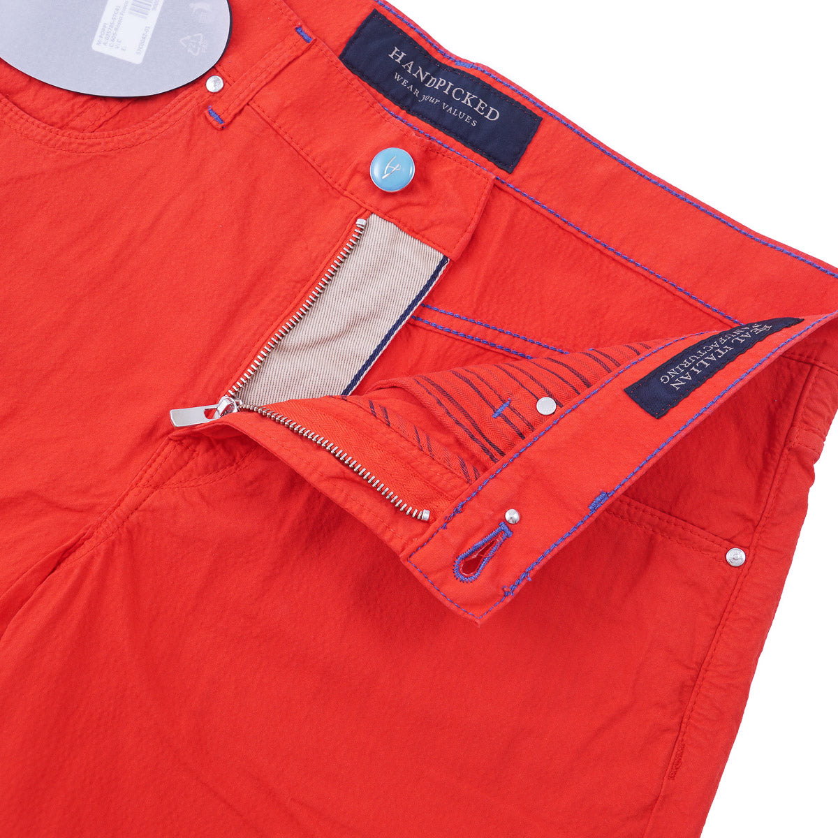 Handpicked Seersucker Cotton Shorts