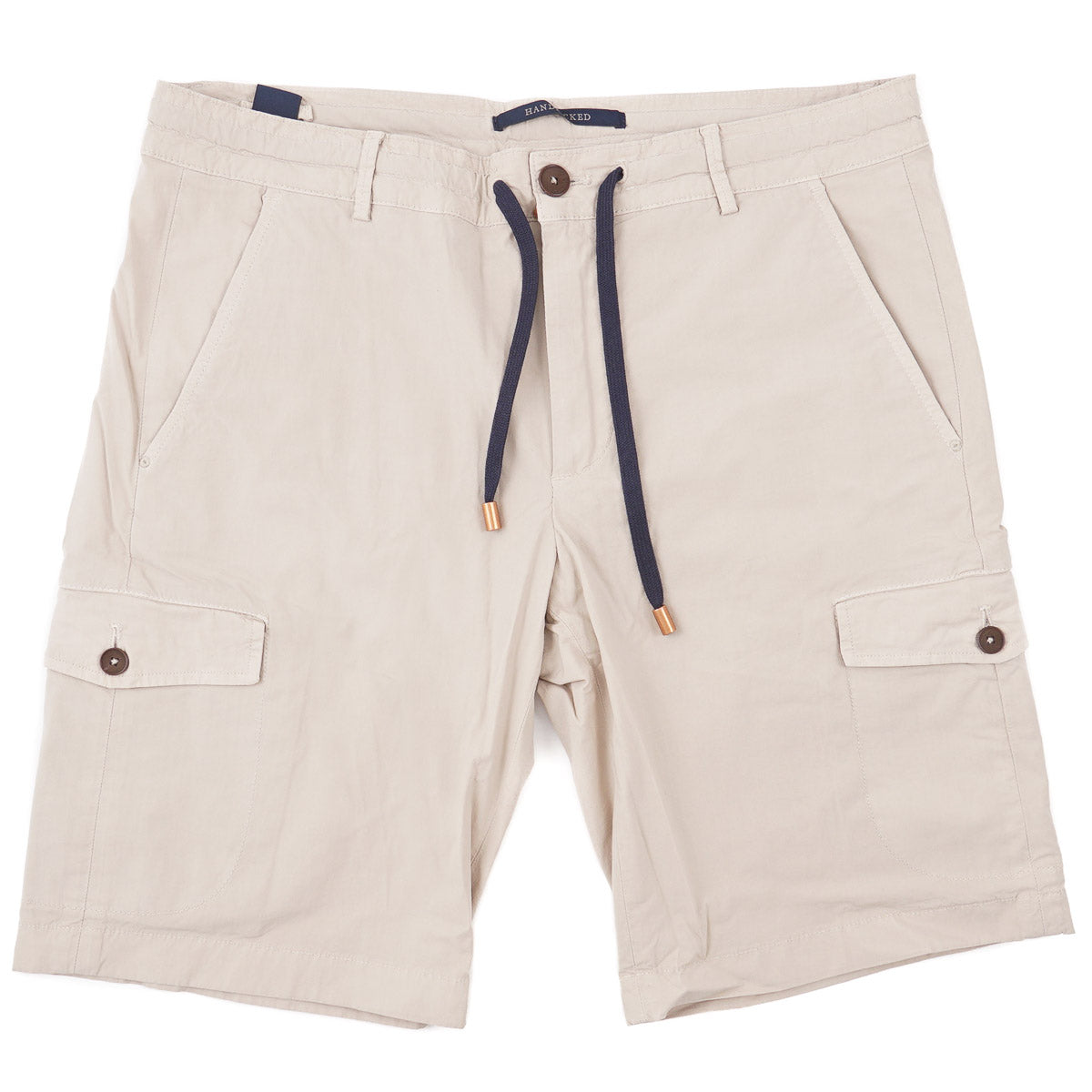 Handpicked Drawstring Cotton Cargo Shorts