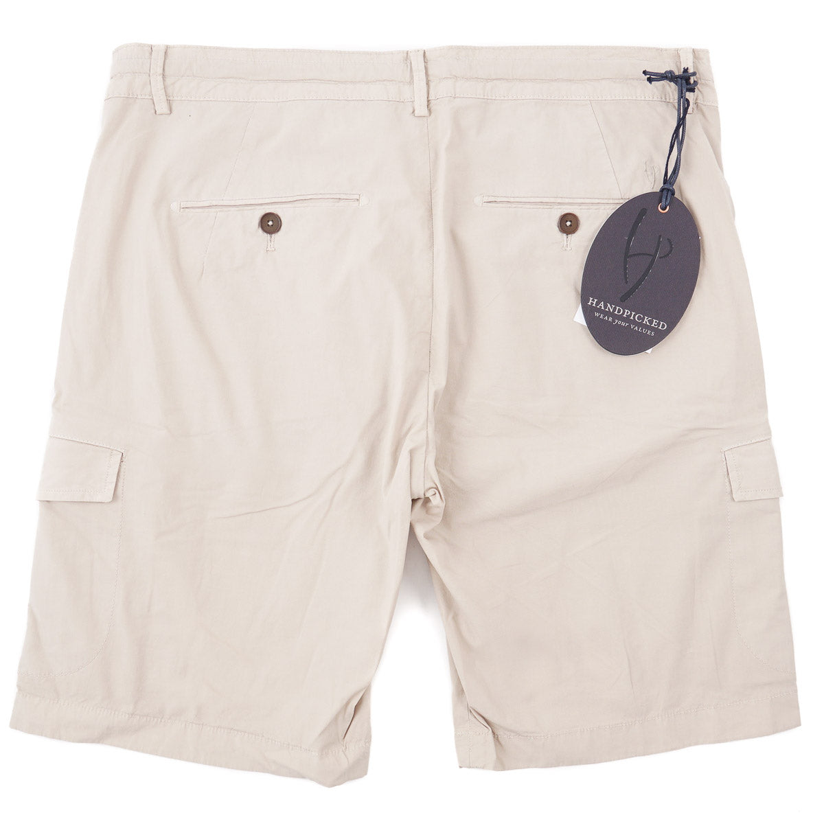Handpicked Drawstring Cotton Cargo Shorts