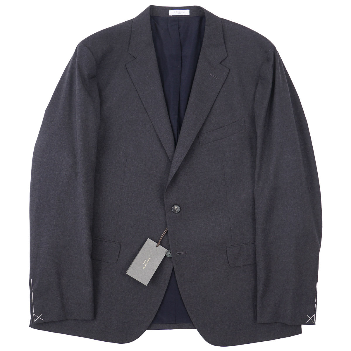 Boglioli Charcoal Gray Woven Wool Suit