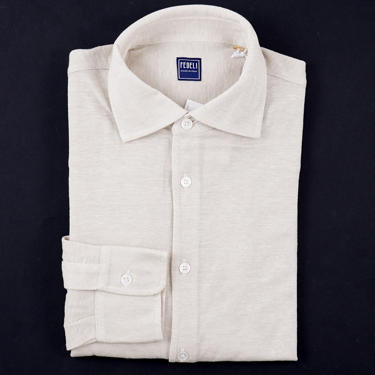 Fedeli Pique Knit Linen-Cotton Shirt - Top Shelf Apparel