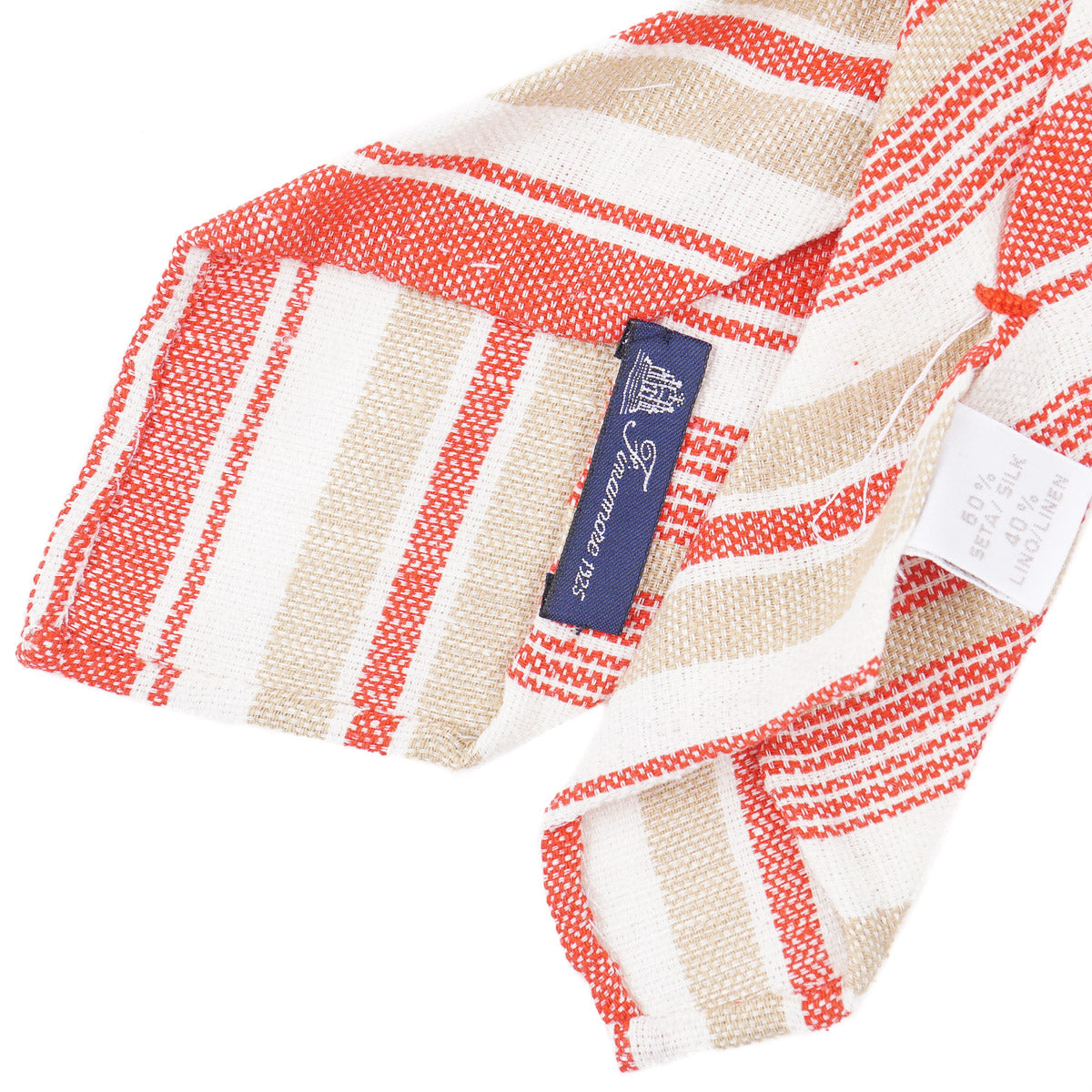 Finamore Soft-Constructed Silk-Linen Tie
