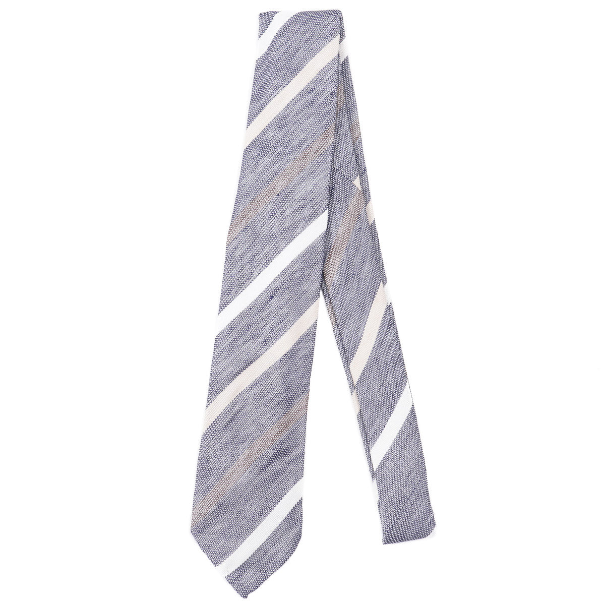 Finamore Soft-Constructed Linen-Silk Tie