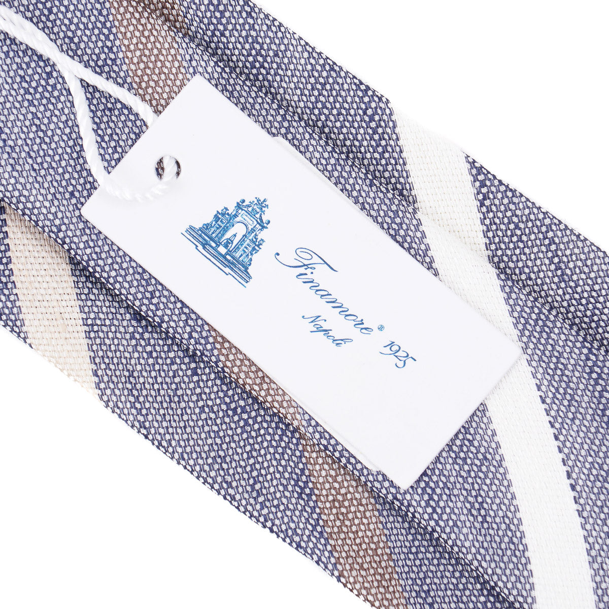 Finamore Soft-Constructed Linen-Silk Tie