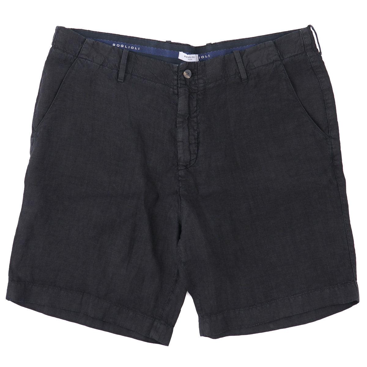 Boglioli Garment-Washed Linen Shorts