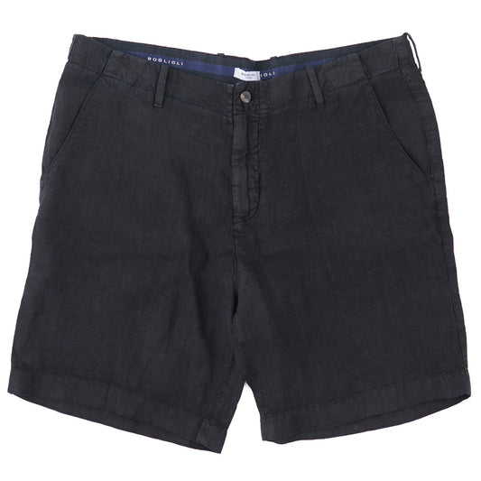 Boglioli Garment-Washed Linen Shorts